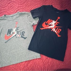 2 = Air Jordan T-Shirts (M 10-12) Black & Gray
